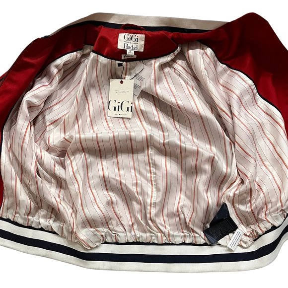 NWT Gigi Hadid x Tommy Hilfiger Red Bomber Jacket - Picture 5 of 5